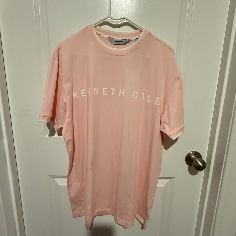 Kenneth Cole New York Men’s XL Pink Dust Logo T Shirt NWT